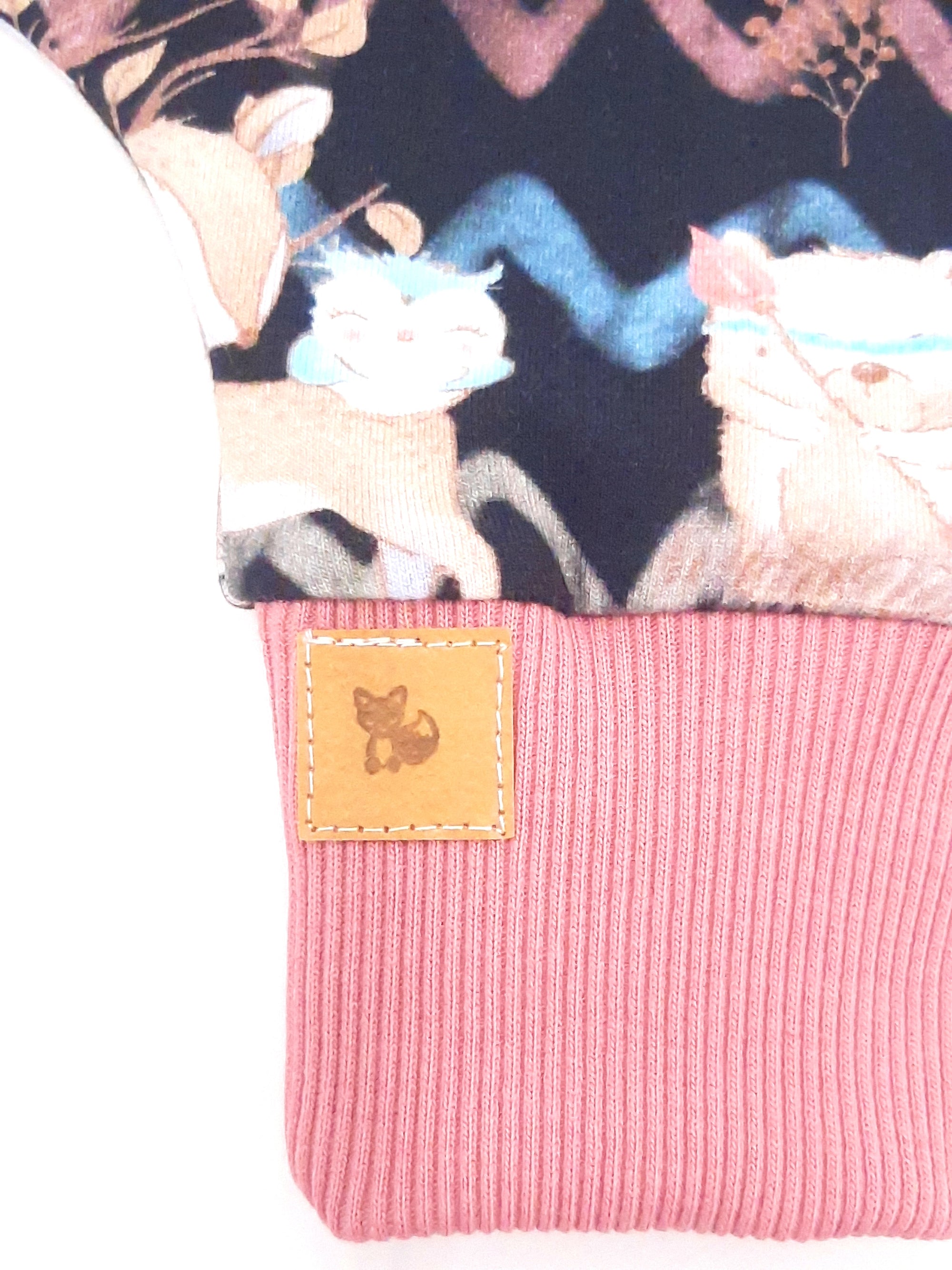 WALDTIERE SCHWARZ ROSA Strampler