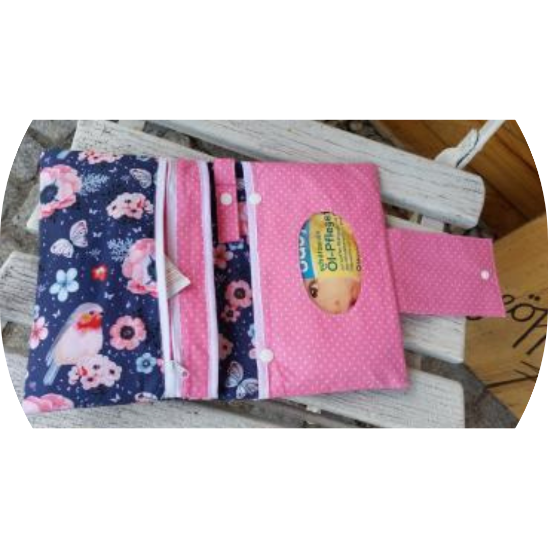 VÖGELCHEN MARINE ROSA Windeltasche XXL