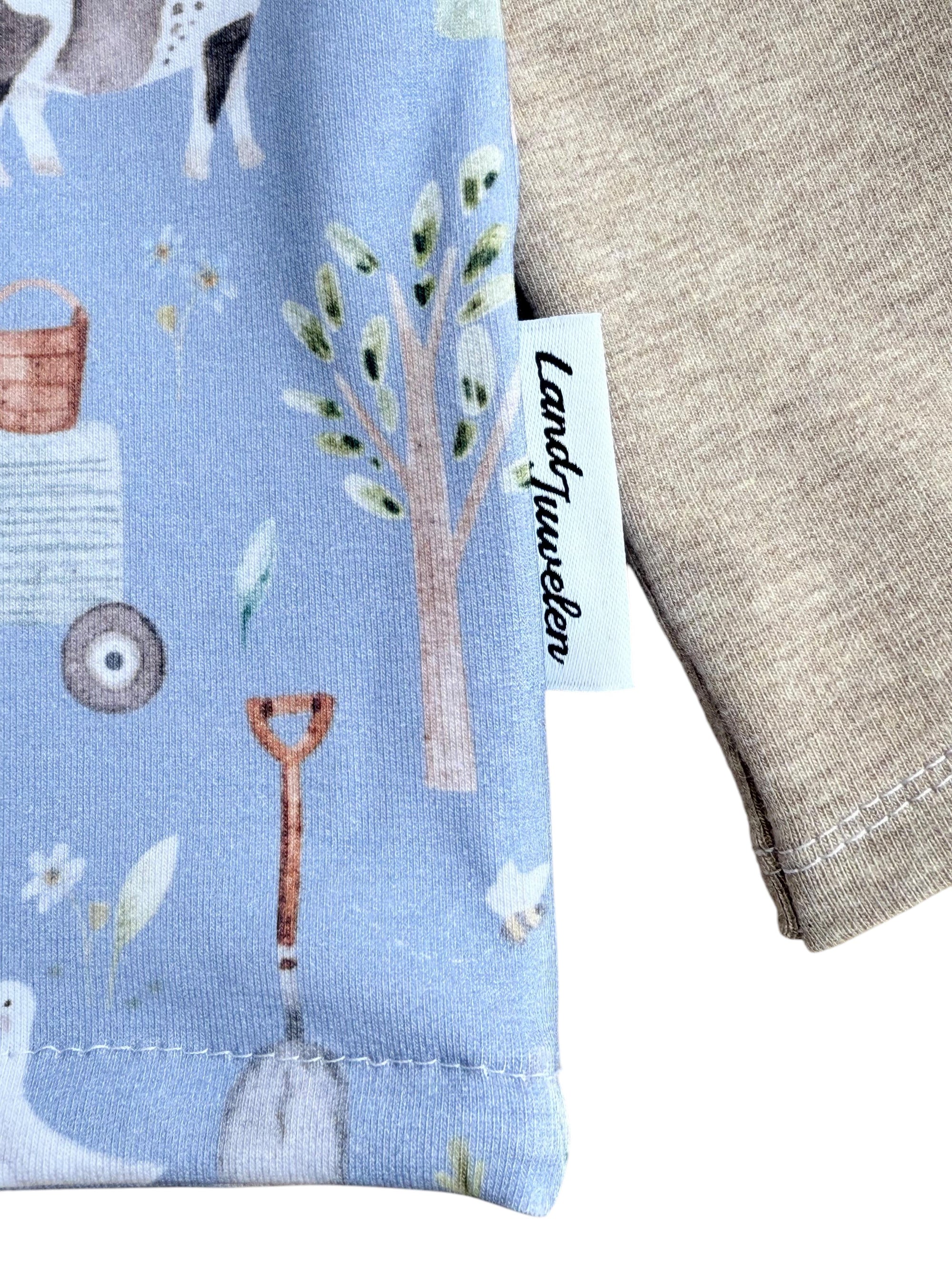 Kinder Langarmshirt „Kleine Hoffreunde“ – Bauernhof & Traktor | Land-Juwelen