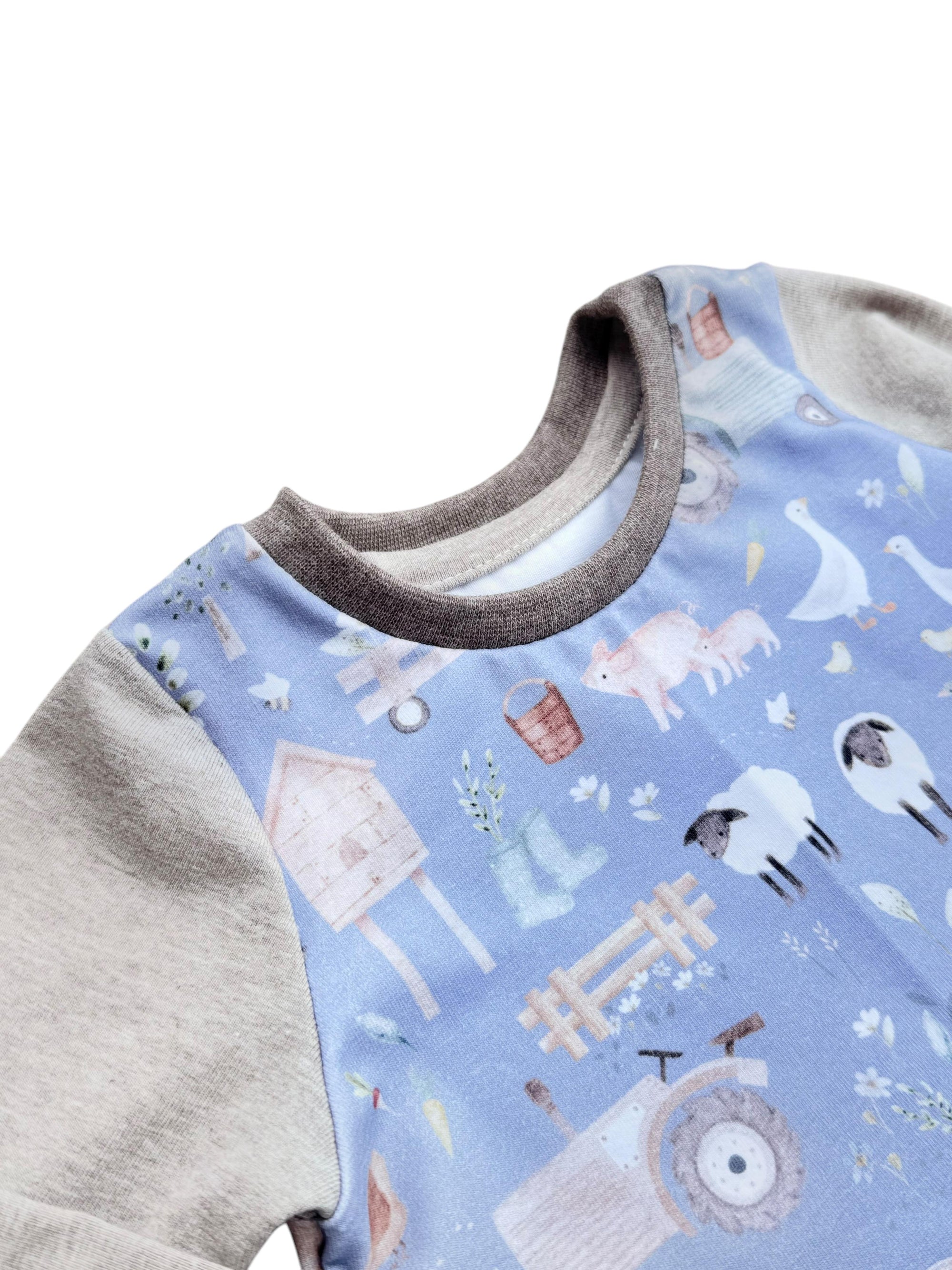 Kinder Langarmshirt „Kleine Hoffreunde“ – Bauernhof & Traktor | Land-Juwelen